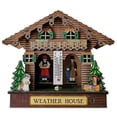 thumbnail image 1 of Weather House Forest Weather House With Man And Woman Wood Chalet Barometer Thermometer And Hygrome, 1 of 5