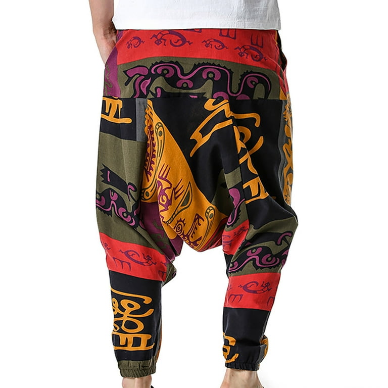 Men Casual Fashion Lace Printing Mid Waist Bloomers Flying