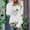 White, variant on Women‘s Tops St Patricks Day Shirt Shamrock Long Sleeves Crew Neck Shirt for Women (Green S)