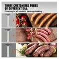 thumbnail image 4 of Sausage Stuffer 2.5LBS/1.5L Stainless Steel Vertical Maker Kit - 3 Tubes Included - FDA Certified - Homemade Sausage Making for Beginners & Experts, 4 of 9