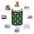 thumbnail image 4 of Fotbe green Christmas Element Cesto de Ropa con Asas, Cesto Impermeable de Gran Capacidad, Bolsa de Lavado para Dormitorio, Cesto de Ropa con Ruedas y Asas-Medium, 4 of 6