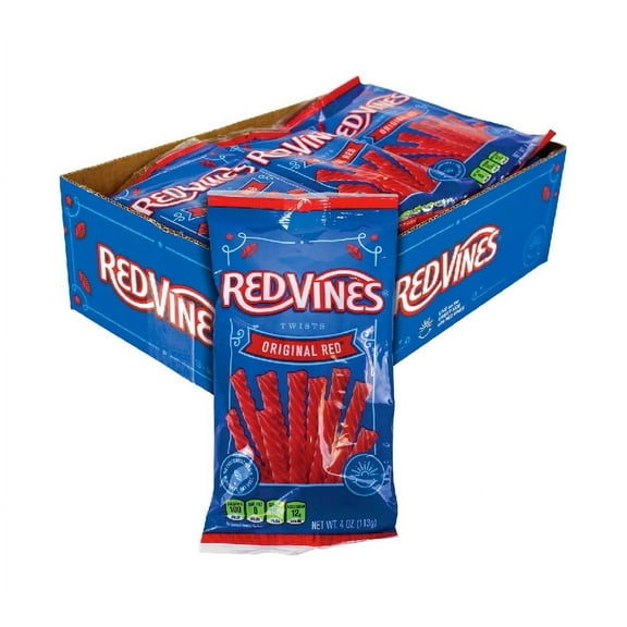 Red Vines Twists, Original Red Licorice Candy, 4 oz, 15 ct 1PK