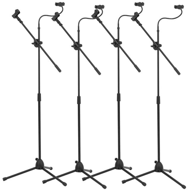 Pedestal De Tripie Flexible Para Micrófono Ajustable Onof MC3 Metalico 4 Pz