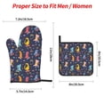 thumbnail image 2 of Honeii Cartoon Dinosaur Pattern Oven Mitts and Pot Holders, Silicone Oven Gloves,500 F Heat Resistant Oven Mitts Sets, 4PCS, 2 of 6