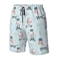 thumbnail image 4 of Pofeuu Poodle Playing Skateboard Prin Men's Swim Trunks Quick Dry Bathing Suit Swimming Board Shorts Mesh Lining Beach Swimwear-Large, 4 of 6