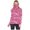 Pink, variant on Women Casual Loose Turtleneck Long Sleeve Tie-Dye Face Tops Blouse T-shirt, XXXL, Grey