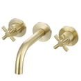 thumbnail image 2 of Ancona Prima Two Handle Wall Mounted Bathroom Faucet in Brushed Champagne Gold, 2 of 7