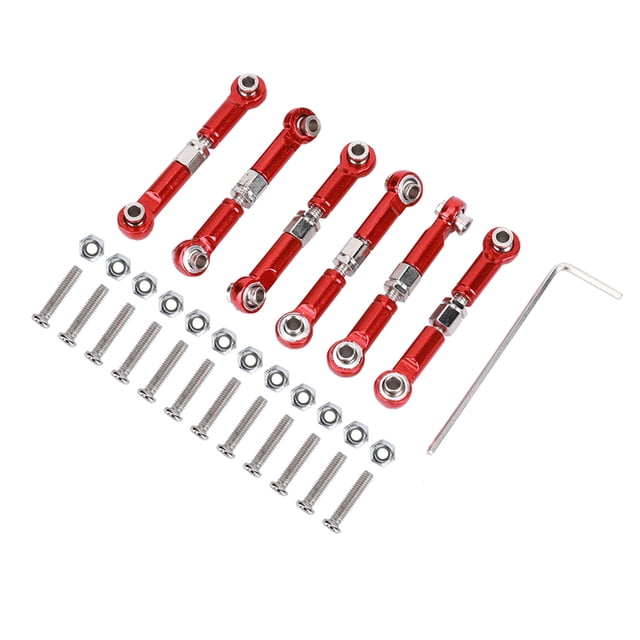 Accesorio de coche de Control remoto de varilla de tracción de Metal de 6 uds para coche Wltoys 1/18 A959 RC