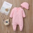 thumbnail image 3 of Hzgobj Newborn Baby Girl Clothes Infant Floral Print One-Piece Romper+Jumpsuit+Bodysuit+Hat, 3 of 9