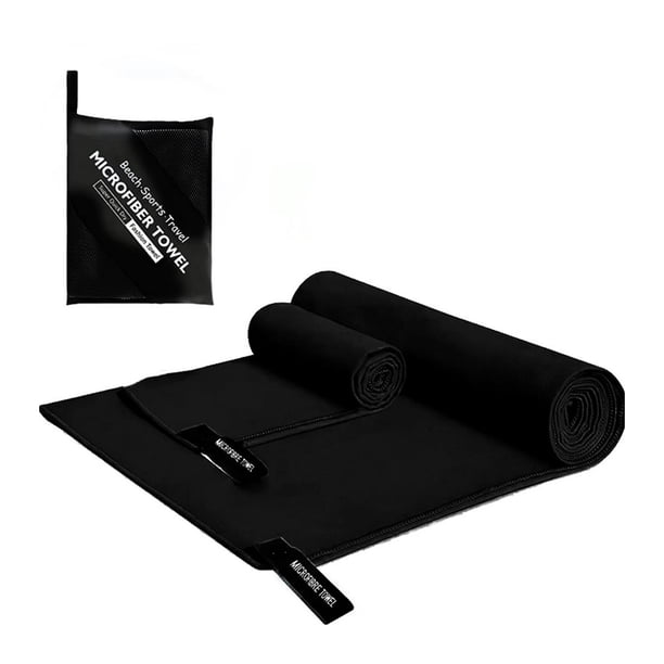Toallas de viaje de microfibra superabsorbentes, diseño liviano y compacto para soluciones de secado rápido, uso multipropósito en deportes, viajes, yoga, campamentos, playa y gimnasio (paquete de 2)