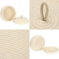 thumbnail image 5 of Sea Team Round Cotton Rope Storage Basket with Lid, Decorative Woven Storage Bin, Pot, Caddy, Organizer, Container for Snacks, Towels, Plants, 10 x 4.5 Inches (Small, Shallow, Cream), 5 of 7