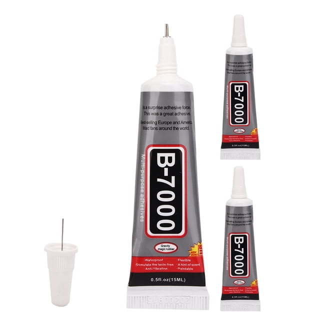 B-7000 Pegamento Diy Pegamento Aguja Tubo Pegamento Transparente Reloj Reparación Pegamento 3 Piezas 15ml B-7000 Pegamento Transparente Aguja Tubo Joyería DIY Reparación Anggrek Otros