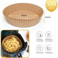thumbnail image 2 of Ailun Papier Sulfurisé pour Friteuse à Air Chaud 8 Pouces, 100 Pcs Papier Parchemin Antiadhésif, Résistant à l'Huile, Jetable de Qualité Alimentaire Sans Javel, Rond pour Friteuse à Air de 5-8 QT, Cuisson, Rôtissage, Micro-Ondes, 2 of 6