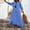 Blue, variant on Tiered Dresses for Women Long Sleeve Pullover Dresses V Neck Long Spring Juniors Dresses Solid