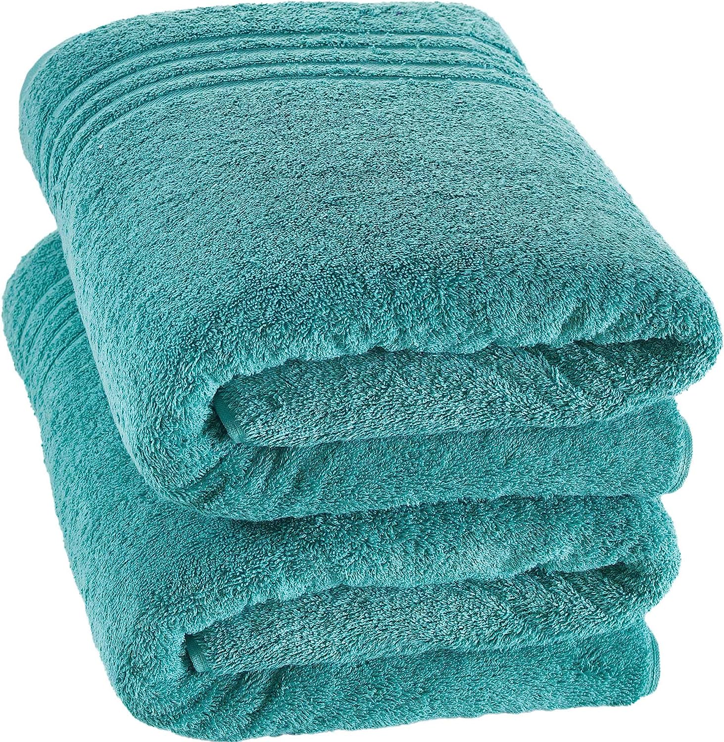 Hammam Linen Jumbo Large Green Water Bath Sheets Towels 2Pack 35 x 70 Inches Soft and Absorbent