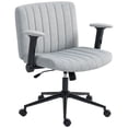 thumbnail image 1 of CoSoTower Chaise Croisée avec Accoudoirs Relevables, Roulettes, Grand Chaise de Bureau à Hauteur Réglable, Inclinable pour la Maison, Gris, 1 of 7