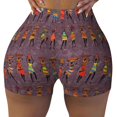 thumbnail image 2 of Fuzoiu African Women Print Women's Workout Shorts,Workout Biker Shorts Women,Exercise Fitness Shorts,Scrunch Short, Athletic Shorts for Gym Yoga Running Sport Active-Large, 2 of 8