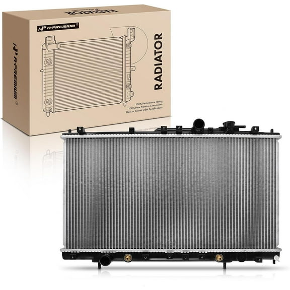 A-Premium Engine Coolant Radiator with Transmission Oil Cooler Compatible with Mitsubishi Galant 1999 2000 2001 2002 L4 2.4L Automatic Transmission, Replace# 8012301, MR312229