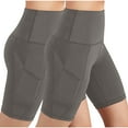 thumbnail image 2 of Chbgutlmr Plus Size Shorts for Women Summer Drawstring Elastic Waisted Wide Leg Pants Ruched Casual Shorts, 2 of 8
