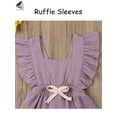 thumbnail image 5 of PULLIMORE Newborn Baby Girl Ruffle Romper Bodysuit Sleeveless Summer Clothes Jumpsuit (Yellow, 0-3 Months), 5 of 9