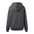thumbnail image 4 of Hpapadks Hoodies for Women Oversized Comfy Casual Loose Long Sleeve Solid Hooded Sweatshirt for Women Dark Gray M, 4 of 5