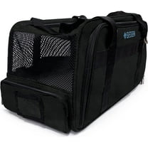 Sherpa Black Expandable, Airline Approved & Guaranteed On Board Travel Pet Carrier, 19.5" L X 11" W X 10.5" H
