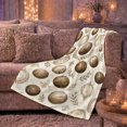 thumbnail image 6 of Vintage Volleyball Shield Pattern With Olive Florals Nostalgic Sketch Style For Sports Fans Cozy Flannel Blanket Home Decor In Bedroom Living Room Christmas Gift, 6 of 9