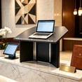 thumbnail image 3 of FixtureDisplays® 27" Table Top Podium with Folding Design, Portable - Black 19597, 3 of 8
