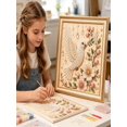 thumbnail image 4 of Beaded Embroidery Art Kit, Faux Crystal Pearl Rhinestone Handmade Painting for Home Wall Decor, Dove of Peace Flower Pattern, 4 of 5
