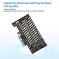 thumbnail image 5 of M.2 NGFF to Desktop PCIE x4 x8 x16 NVMe SATA Dual SSD PCI Express Adapter Card, 5 of 5