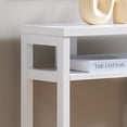 thumbnail image 3 of Kings Brand Furniture Bisbee Wood Console Table with 2 Open Storage Shelves (White), 3 of 6