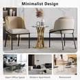 thumbnail image 3 of Noble House 2 Modern Chairs with Slanted Legs and Adjustable Feet (Beige), 3 of 10