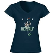 NAVY DK Metcalf Seahawks AIR LADIES V-NECK T-shirt ADULT