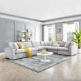thumbnail image 2 of Sectional Sofa Set, Velvet, Light Grey Gray, Modern Contemporary Urban Design, Living Lounge Room Hotel Lobby Hospitality, 2 of 10