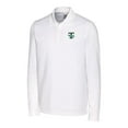 thumbnail image 2 of Men's Cutter & Buck White Tulane Green Wave Advantage Tri-Blend Pique Long Sleeve Polo, 2 of 3