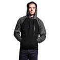 thumbnail image 2 of G-Style USA Men's Heavyweight Contrast Raglan Sleeve Fleece Pullover Hoodie Sweatshirt, 2 of 6