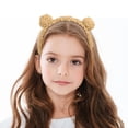 thumbnail image 4 of WHEANG Cute Animal Bear Ear Headbands for Women Trendy Soft Plush Bear Ears Non Slip Headbands Party Hair Accessories for Women Daily Makeup Shower Photo Prop Yellow, 4 of 5