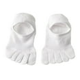 thumbnail image 3 of Un par de calcetines con punta para mujer, sólidos, cómodos, transpirables, calcetines de cinco dedos para ir de compras, 3 of 10