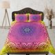 thumbnail image 1 of Funda para Doona Bandana Paisley Rosa Amarilla, Estética Decoración de Habitación Juego de Cama, 1 of 4