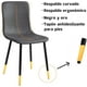 thumbnail image 4 of HOMYLIN Sillas de Comedor Set 4, Moderno Ante Tapizado Silla  sin Brazos Ocio con Patas de Oro Negro para la Cena Cocina Sala de Estar, Gris, 4 of 6