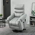 thumbnail image 2 of HOMCOM Fauteuil Releveur Électrique pour Aînés avec 8 Points de Vibration Télécommande Gris, 2 of 10