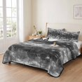 thumbnail image 2 of Quilts King Size Bedding Set, Vintage Abstract Lightweight Quilted Comforter, Minimalist Tie-dye Texture Art Black Soft Reversible Bedspread Coverlet with Pillow Covers for All Season, 96" x 106", 2 of 9