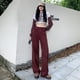 thumbnail image 1 of Pantalones vaqueros de pierna ancha para mujer, holgados de Vaqueros cintura alta, color rojo ladrillo, aspecto fino y alto, otoño e invierno, 2023, 1 of 5