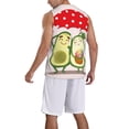 thumbnail image 2 of Xecao Avocado Lovers Wearing Umbrella print basketball shirt for both men and women, a unisex basketball jersey perfect for theme parties-4X-Large, 2 of 6