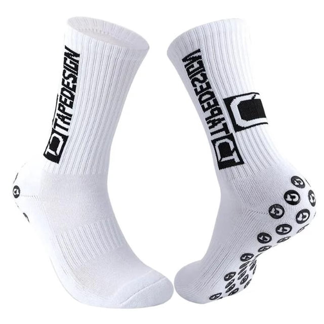 Calcetines deportivos ligeros SpotWhite 4Pares Blanco 6-12.5US TapeDesign Calcetines Tubo Medio Algodón.
