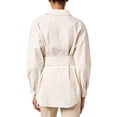 thumbnail image 2 of Fabiana Filippi Womens Striped Belted Poplin Shirt US 6 White Parchment IT 42, 2 of 4