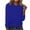 Blue-02, variant on STETMN Women's Fall Tops Lightweight Round Neck Shirt Loose Fit Long Sleeve Layer T-Shirt