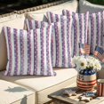 thumbnail image 3 of 2 Pack Outdoor Waterproof Throw Pillow Covers,July 4th American Star Stripe Decorative Square Patio Pillowcases for Chair Couch Sofa 16x16in, 3 of 9