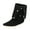 Black, variant on Women Suede Flat Mid Calf Boots Pointed Toe Low Heel Fashion Casual Fall Winter Tall Boot