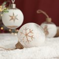 thumbnail image 4 of KG Navidad venta al por mayor Boules De Noel 8 cm transparente blanco vidrio colgante adornos para árboles De Navidad decoración navideña bolas De cristal, 4 of 4